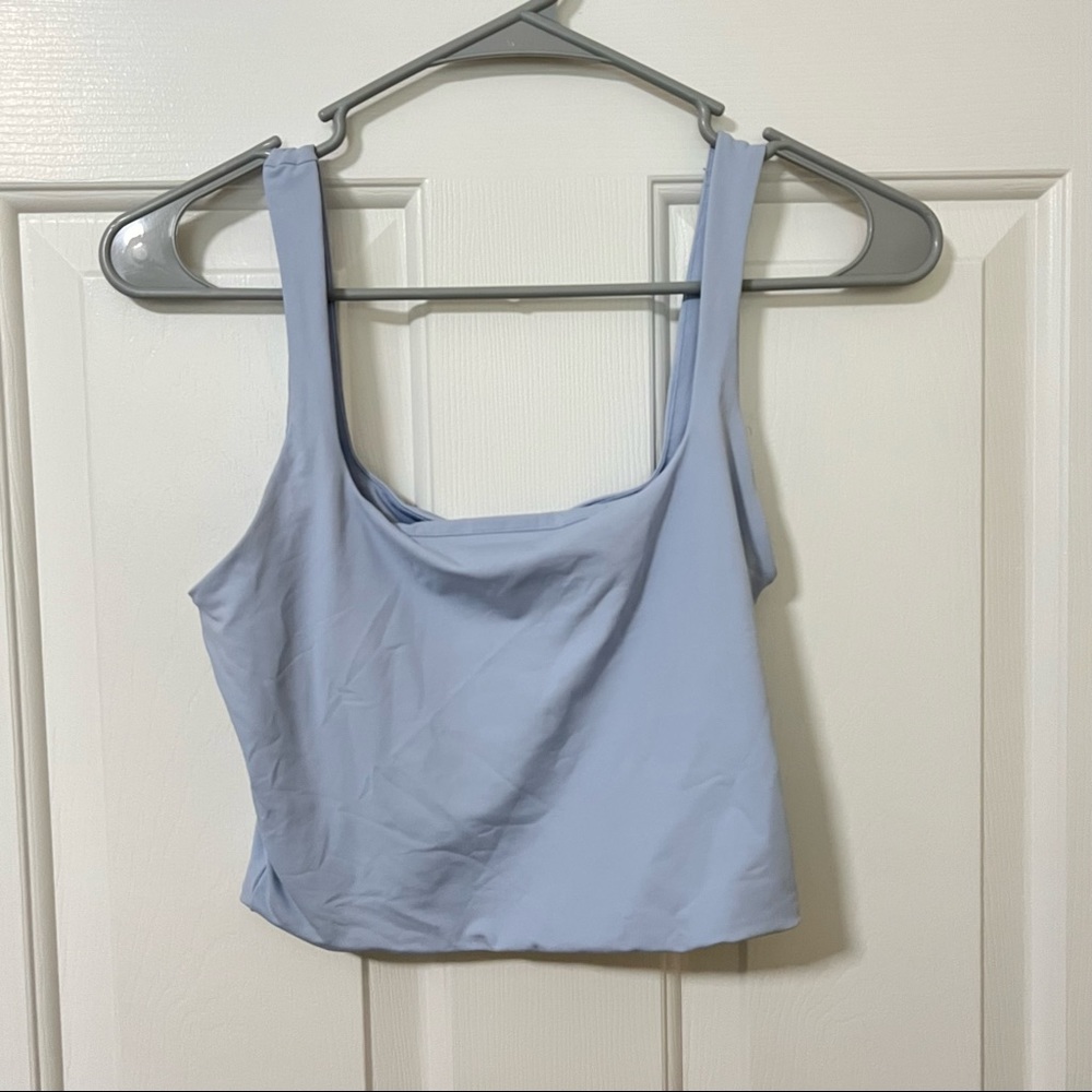 Blue Workout Crop